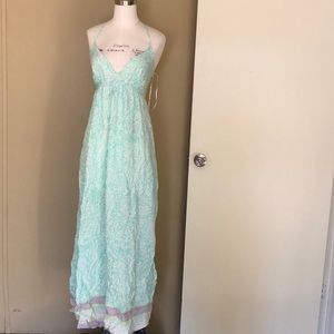 Teal maxi dress